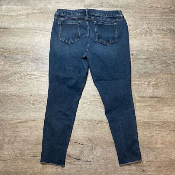 Torrid Boyfriend Skinny Jeans Size 12 Dark Wash Stretch Raw Hem 28&Quot; Inseam - Picture 3 of 6